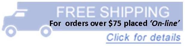 Free Shipping on on-line orders over $75